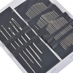 BronaGrand 55 Pieces Stainless Steel Big Eye Hand Sewing Needles Set