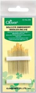 Clover 235 No. 3-9 Gold Eye Embroidery Needles