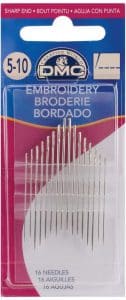 DMC 1765-5 10 Embroidery Hand Needles