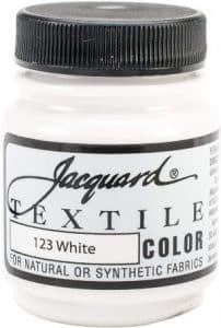 Jacquard Products Textile Color Fabric Paint, 2.25-Ounce, White (TEXTILE-1123)