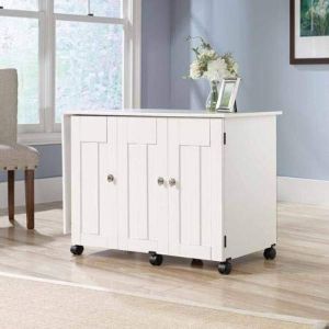 Sauder 414873 Sewing & Craft Cart, Soft White Finish