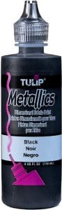 Tulip 17373 Dimensional Fabric Paint 4oz Metallic Black