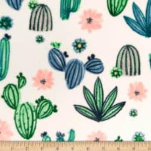 Shannon Studio Minky Cuddle Cactus Bloom Bluebell