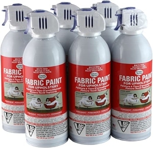 Simply Spray Upholstery Fabric Spray Paint 8 Oz. Can 6 Pack Brite Red