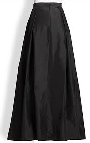 A black skirt on a mannequin dummy.