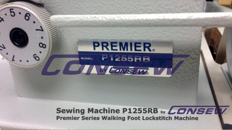 A Premier Consew 1255RBLH sewing machine.