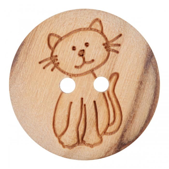 kitten button for baby bib