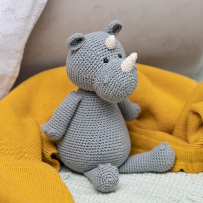 5 Stuffed Crochet Amigurumi Animals